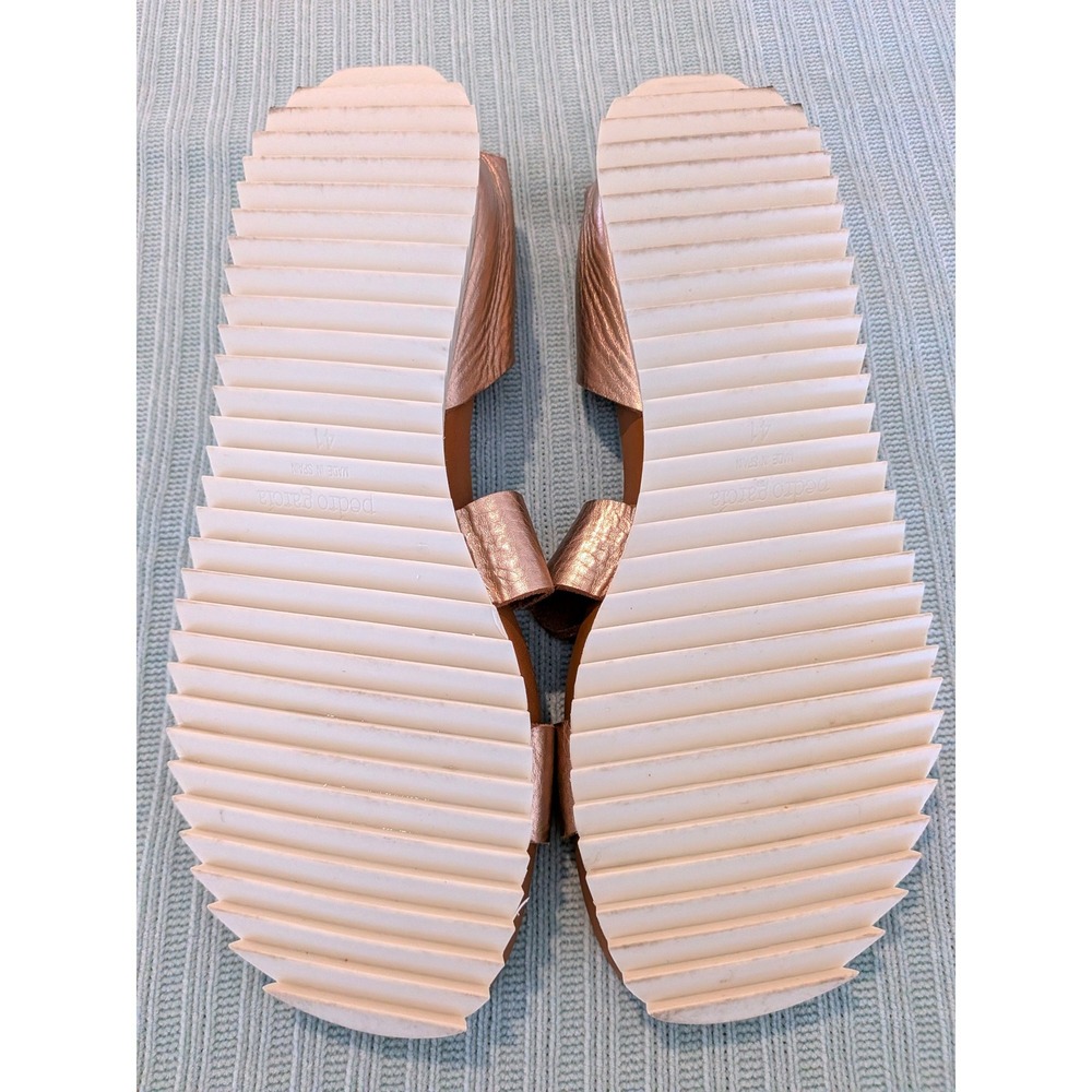 Pedro Garcia Jedda Metallic Leather Platform Sandals Spain 41 - Picture 8 of 10